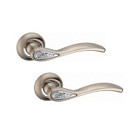 Ручки на розеті KEDR R10.1313-AL SN/CP сатин/хром